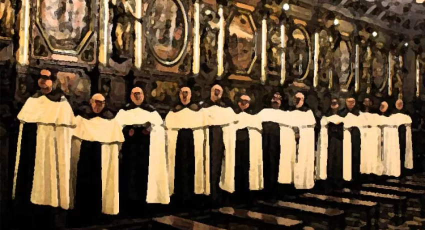 Carmelites of the ancient observance in choir (2020)